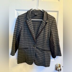 Stoosh Gray and Black Striped Blazer